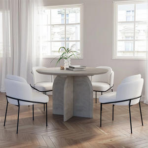 Tavolo da pranzo rotondo in legno massello grigio <span class=keywords><strong>NOVA</strong></span> set da pranzo moderni <span class=keywords><strong>mobili</strong></span> stile scandinavo <span class=keywords><strong>tavoli</strong></span> in legno per 2 4 posti - Product Image 4