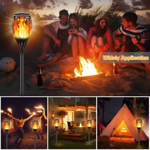 Cao cấp ngoài trời năng lượng mặt trời dẫn ngọn lửa đèn thiết lập IP65 đánh giá trang trí cảnh quan con đường đèn lâu dài 12000 Giờ Tuổi thọ vườn - Product Image 4