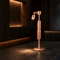 Lámpara de Mesa LED Moderna con Cabezal Giratorio de 360 Grados e Inclinación de 90 Grados, Táctil, Regulable, Inalámbrica, Recargable, para Bar o Restaurante
