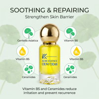 Sérum Apaisant & Réparateur Éclaircissant Anti-Acné à la Centella Asiatica, Vitamine B5 et Acide Hyaluronique 30ml Liquide pour Visage et Nez OEM/ODM