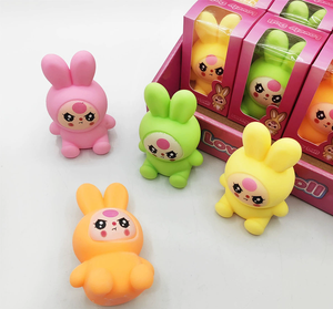 ของเล่นบีบกระต่ายน่ารัก ขายส่ง ของเล่นบีบกระต่ายน้อยน่ารัก บรรเทาความเครียด ทำจากยาง TPR นุ่ม - Product Image 3