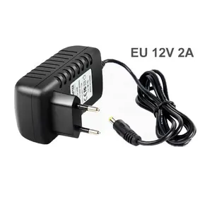 Konverter Adaptor Catu Daya Kamera Pengawas CCTV AC/DC Standar Eropa 12V 2A EU