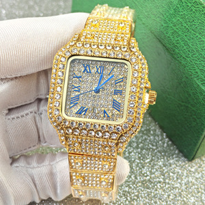 <span class=keywords><strong>Orologio</strong></span> da Polso Maschile di Lusso 35mm, Classico Dorato con Cinturino in Acciaio, Scala Romana, Strass, Calendario, Movimento al Quarzo - Product Image 4