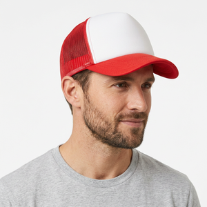Casquette Trucker en Maille Noire et Blanche 6 Panneaux Ajustable Unisexe Décontractée Printemps-Été Respirante pour Adulte 2027 100% Acrylique Broderie - Product Image 3