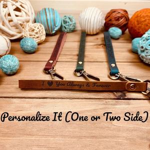 맞춤형 랜야드 손목 스트랩 키체인 긴 가죽 손목 맞춤 가방 스트랩 - Product Image 2