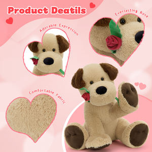 Nuevo Diseño <span class=keywords><strong>de</strong></span> Peluche <span class=keywords><strong>de</strong></span> Perro con Rosa Romántica, <span class=keywords><strong>Regalo</strong></span> <span class=keywords><strong>para</strong></span> Novia, Novio, San Valentín, Aniversario, Recuerdos <span class=keywords><strong>de</strong></span> Fiesta, <span class=keywords><strong>Regalo</strong></span> <span class=keywords><strong>de</strong></span> Cumpleaños - Product Image 3