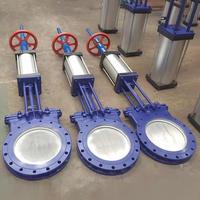 Vanne à guillotine ronde électrique en acier inoxydable 304 CF8 WCB, corps en acier inoxydable, fabriquée en Chine, CE ANSI DN200 DN150 Pn16 Pn25