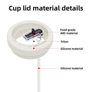 Tapa de Repuesto de 40 oz con Pajita Abatible para Vaso Stanley, Tapa de Silicona Antiderrames y Resistente a Salpicaduras con Pajita para Vaso Stanley de 40 oz - Product Image 3