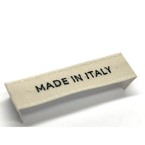 Étiquette de cou de vêtements tissée en Damask, haute densité, durable, Design de vêtements, marque de mode de luxe, drapeau, étiquette CO - Product Image 5