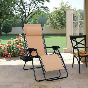 Léger et pliable 168 °   Chaise longue de patio réglable pour l'extérieur, idéale pour piscine, terrasse, camping, lit de camp - Product Image 1