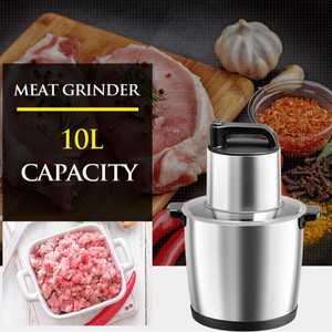 Gemat 10L Stainless Steel Meat Grinder <b>Vegetable</b> <b>Chopper</b> Electric Food Processor Home Kitchen Use - Product Image 3