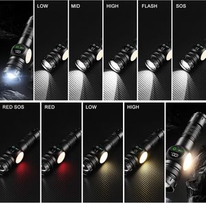 USB có thể sạc lại 20 Wát 1500 lumen trắng Laser LED Đèn pin chiến thuật với nam châm mạnh mẽ đa chức năng <span class=keywords><strong>3</strong></span> trong <span class=keywords><strong>1</strong></span> COB làm việc đèn - Product Image 4