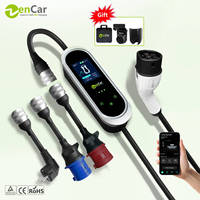 Chargeurs EV portables Zencar Type2 GB/T 11kW 3 en 1 Epro avec adaptateur, différentes prises de courant avec réglage automatique du courant