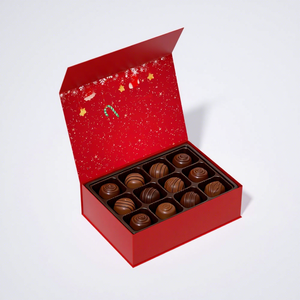 Vente flash - Emballage en carton pour chocolat personnalisé, recyclable, boîte cadeau de Noël de luxe avec fermeture magnétique - Product Image 1