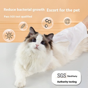 Lingettes humides douces et pratiques pour animaux de compagnie, personnalisables, nettoyage à sec sans rinçage, gants désodorisants pour chats, chiens, petits animaux, bain non-tissé - Product Image 6