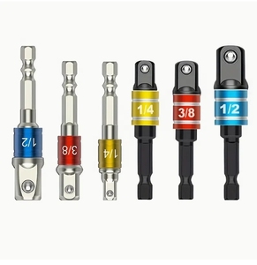 Set of 3 Industrial Grade Hex Shank Universal Impact Driver <strong>Socket</strong> Adapter Premium Hand <strong>Tools</strong> - Product Image 5