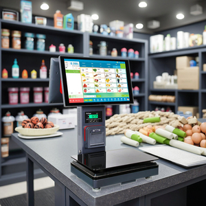 <span class=keywords><strong>Pos</strong></span> với trọng lượng quy mô màn hình cảm ứng hiển thị OEM cửa hàng siêu thị tiền mặt đăng ký trọng lượng Quy mô máy mới được sử dụng bán - Product Image 1