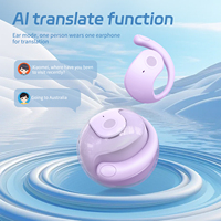 Écouteurs sans fil JM13 AI avec indicateur de batterie LED, traducteur vocal portable pour les voyages et la communication professionnelle, écouteurs OWS