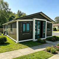 Maison conteneur mobile préfabriquée 3-en-1, prête à l'emploi, entièrement finie, démontable, à deux étages, pliable, 1 à 2 chambres, 30 pieds, avec toilettes