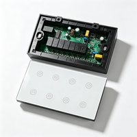 Interrupteur mural tactile intelligent Tuya WiFi 8 voies avec suivi de consommation d'énergie et programmation personnalisée de l'automatisation, haute qualité