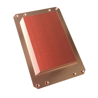 Ventilateur à ailettes skivé en aluminium à haute densité d'ailettes dissipateur de chaleur d'usinage en cuivre pour bloc de refroidissement par eau CPU