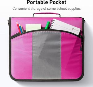 BSCI Jiayuan Model 0566 500 Sheet Capacity 3-Ring Binder Free Sample Polyester 5-Tab <b>Expanding</b> File <b>Folder</b> Pockets School Fujian - Product Image 5