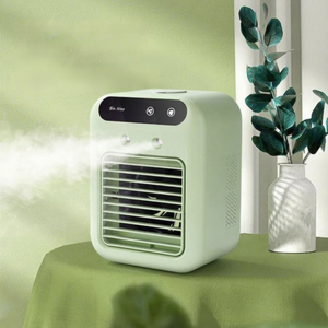 Ventilador Enfriador de Aire Portátil con Oscilación de Ángulo Amplio y Humidificador, con Control Táctil, para Uso en Automóviles y Hoteles, Alimentado por USB, de Plástico - Product Image 1