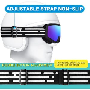 Gafas de esquí y snowboard para niños de primera calidad para niños y jóvenes de 3 a 15 años, lentes cilíndricas para niños y niñas, deportes al aire libre aplicables - Product Image 5