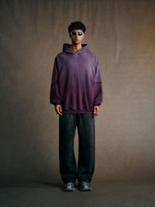 <span class=keywords><strong>Felpa</strong></span> <span class=keywords><strong>con</strong></span> <span class=keywords><strong>cappuccio</strong></span> da <span class=keywords><strong>uomo</strong></span> American Heavyweight 480G, blu tinta unita, effetto invecchiato, lavaggio cerato, vestibilità ampia, anti-pilling, per autunno - Product Image 6