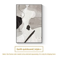 Tableau mural abstrait moderne et minimaliste pour salon, sur toile, avec cadre noir, haut de gamme, pour fond de canapé, sur pied
