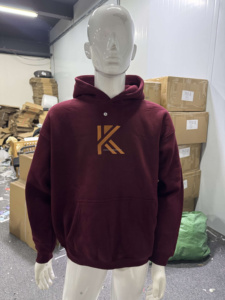 Sweat-shirt à capuche personnalisé en chenille 3D brodé, sweat-shirt d'hiver uni, couple unisexe, streetwear - Product Image 2