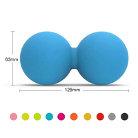 Balle de massage en silicone personnalisée avec logo pour la relaxation myofasciale, double balle de lacrosse pour le cou, les épaules, le dos, les jambes, la tension musculaire