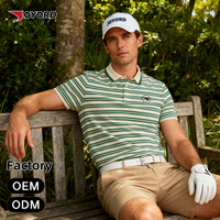 Kaos Golf Ringan dan Tahan Luntur Saat Dicuci untuk Turnamen Golf Pria Grosir OEM dalam Jumlah Besar
