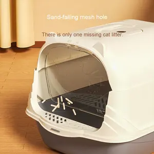 Bac à litière <span class=keywords><strong>pour</strong></span> chat résistant aux éclaboussures avec rabat de <span class=keywords><strong>porte</strong></span> avant Matériau pp Facile à nettoyer Pliable Portable Litière <span class=keywords><strong>pour</strong></span> chat - Product Image 4