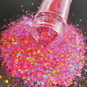 Offre Spéciale – Paillettes Hexagonales Roses et Violettes en Gros, Populaires, en Polyester Résistant aux Solvants - Product Image 1