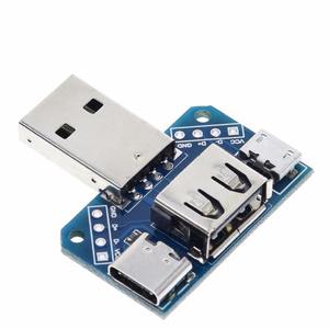 XY-USB4 <b>Plug</b>-in <b>USB</b> Conversion Board Micro Port <b>to</b> Type-C 4P 2.54mm Connector <b>Adapter</b> - Product Image 1
