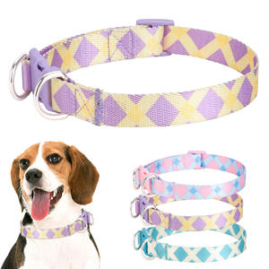 <span class=keywords><strong>Collar</strong></span> de perro con estampado de poliéster suave y cómodo 2025, <span class=keywords><strong>Collar</strong></span> de perro mascota con estampado de rombos personalizado de diseñador de lujo <span class=keywords><strong>Popular</strong></span> - Product Image 1
