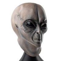 Masque de carnaval personnalisable en plastique, motif OVNI extraterrestre aux grands yeux, thème Halloween, science-fiction fantastique, référence WL00001, disponible dès maintenant, 14 ans et plus