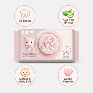 OEM ODM 25 <strong>Sheets</strong> Aloe Vera Baby Hand Mouth Wet Wipes Soft Barrier Series Mild Formula Suitable Mother Baby Fragrance Free Wipes - Product Image 6