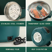 Poêle Électrique Portable Multifonctionnelle, Marmite Chauffante Électrique, Poêle à Frire Antiadhésive en Acier Inoxydable pour la Maison