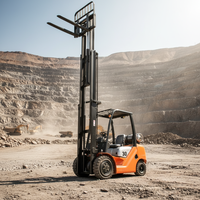 Chariot élévateur à fourche au propane de 2,5 tonnes à haute efficacité, double alimentation GPL/essence, vitesse de levage rapide avec moteur japonais de haute qualité