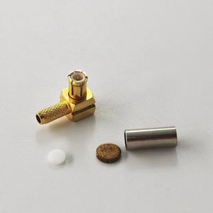 Разъем MCX (штекер) угловой обжимной для кабелей RG316, RG174, диапазон 6 ГГц, для радиочастотных систем - Product Image 1
