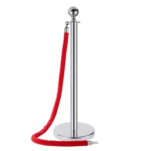 Khách sạn ngân hàng/sảnh thép không gỉ Marine Bạc rào cản nhung dây Hồng bê tông kiểm soát đám đông rào cản stanchion bài - Product Image 2