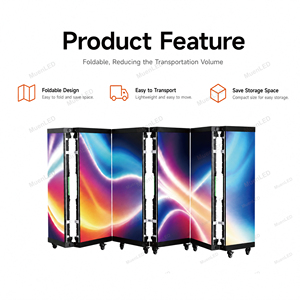 Écran d'affichage LED mobile pliable pour DJ en extérieur ZD-O-2.604, mur vidéo professionnel portable pour scène - Product Image 2