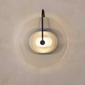 Applique murale en verre LED de style européen, style minimaliste nordique, chambre à coucher, salon, hôtel, décoration d'arrière-plan, dimmable, lumière chaude - Product Image 1