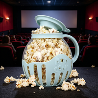 Populaire pour la cuisine : Pot/Bouteille à micro-popcorn en verre borosilicaté de haute qualité pour four à micro-ondes