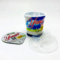 Pots à Yaourt en Plastique de 125g avec Étiquette Thermo-Rétractable Personnalisée