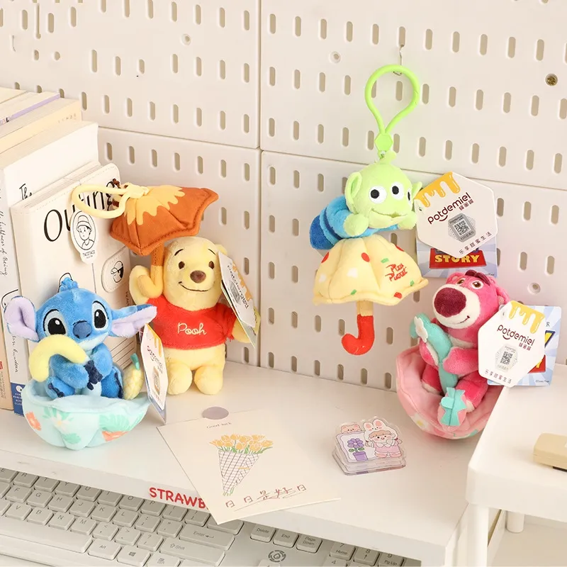 Ban đầu thú nhồi bông pluche khâu disnie Ba lô dangle người ngoài hành tinh sang trọng sang trọng Keyring Winny poooh túi trang trí poohed trang trí