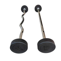 Barre d'haltères d'équipement de gymnastique commerciale logo personnalisable ensembles d'haltères fixes en caoutchouc de levage de poids libres de gymnastique