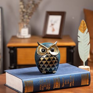 Statue en céramique hibou Art Déco Leekung, décoration d'intérieur, figurines pour chambre à coucher, <span class=keywords><strong>salon</strong></span>, bureau, support TV, sculpture animale, cadeau pour les oiseaux - Product Image 6